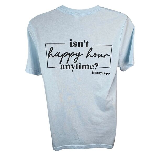 Hearsay Brewing Co. Double Sided Graphic Short Sleeve T Light Blue Men S Unisex - Picture 3 of 8